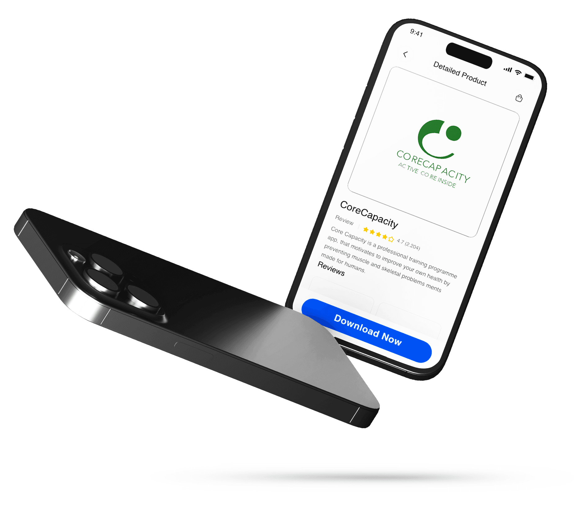 CoreCapacity-appen vist på App Store